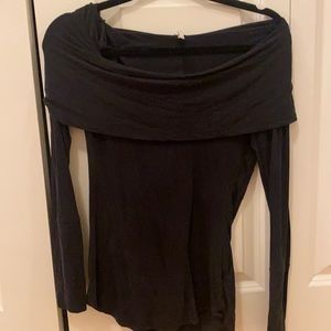 Free People black off the shoulder top. XS